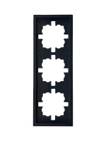 Рамка 3-мест. горизонт. ZIMA черн. бархат  704-4200-148