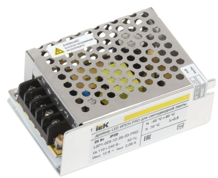 Драйвер LED ИПСН-PRO 5050 25Вт 12В блок-клеммы IP20  LSP1-025-12-20-33-PRO