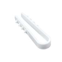 Дюбель-хомут d5-10мм для круглого кабеля бел. (уп.50шт) PROxima  plc-ncs50-5x10w