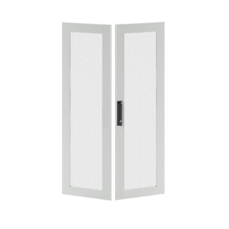 Дверь перфорированная двухстворчатая для IT-CQE 1400х600 RAL7035  RGITCPMD1460