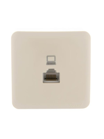 Розетка компьютерная 1-м ОП Viola RJ45 крем.  751-0300-139