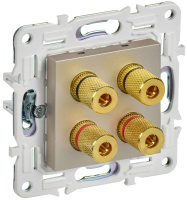 Аудиорозетка 4-м SKANDY SK-A01Sh шампань  SK-S40-K37