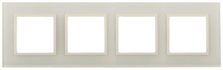 Рамка 4-м Elegance 14-5104-02 стекло слон. кость  Б0059173