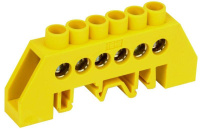 Шина PE "земля" в комб. DIN-изол. "Стойка" ШНИ-8х12-6-КС-Ж  YNN10-812-6DP-K05