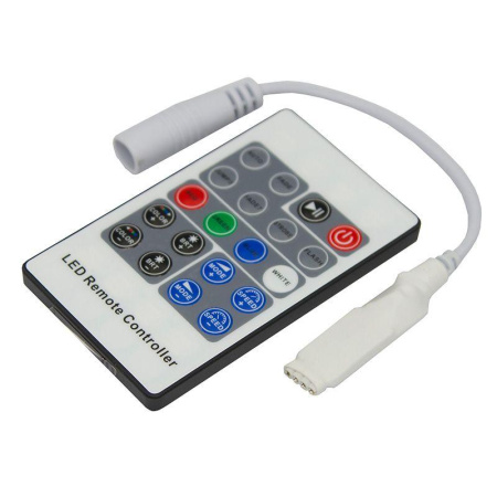 Миниконтроллер LED RGB радио (RF) 35х12х4мм 20 кнопок 12-24В/6А  143-106-3