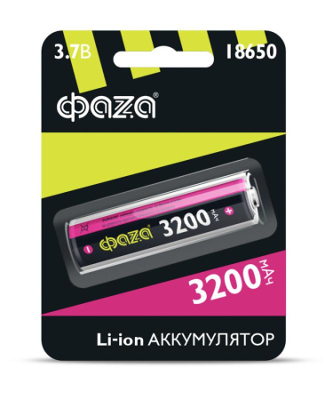 Аккумулятор 18650 3.7В Li-Ion 3200мА.ч без платы защиты BL-1  5037793