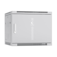 Шкаф телекоммуникационный настенный SH-05F-9U60/35m 19дюйм 9U 600х350х501мм дверь метал. сер. (RAL 7035)  7122c