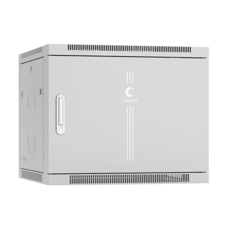 Шкаф телекоммуникационный настенный SH-05F-9U60/60m 19дюйм 9U 600х600х501мм дверь метал. сер. (RAL 7035)  7106c