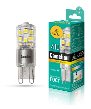 Лампа светодиодная LED5-G9-NF/830/G9 5Вт 220В  13704