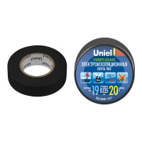 Лента изоляционная 0.135х19мм 20м UIT-135P 20/19/01 BLK черн.  04478