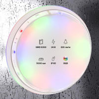 Лента светодиодная 24В 5050 7.2Вт/м RGB IP65 (уп.5м)  10167