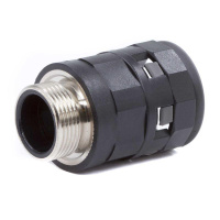 Муфта труба-коробка с металлической резьбой DN 48мм М63х1.5 полиамид черн.  PAS48M63N