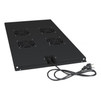 Модуль вентиляторный TRAY-100-BK с 4-я вентиляторами для установки в напольные шкафы SH-05C ND-05C глубиной 1000мм (RAL 9004) черн.  8614c