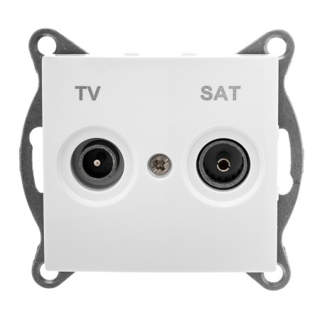Розетка телевизионная оконечная TV/SAT СП Bravo механизм бел.  С10TS1-001