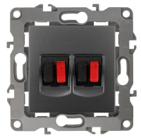 Розетка аудио 2мод. 12-3112-12 графит ЭРА Б0027467