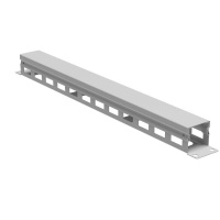 Органайзер кабельный 19дюйм с крышкой и отверстиями 1U глубина 40 мм RAL7035  R5CPF1941HE