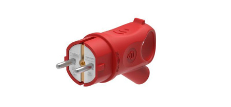 Вилка угловая MultiSet 2К+З 16А 250В IP44 каучук красн. SE MST1402RD