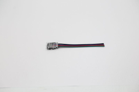 Разъем 4PIN с проводом для LED ленты RGB 10мм (подключение ленты к источнику питания)  V4-R0-70.0024.STR-0002