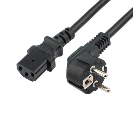 Шнур сетевой Евро 0.75кв.мм 3м (PVC) (с заземлением)  11-1132