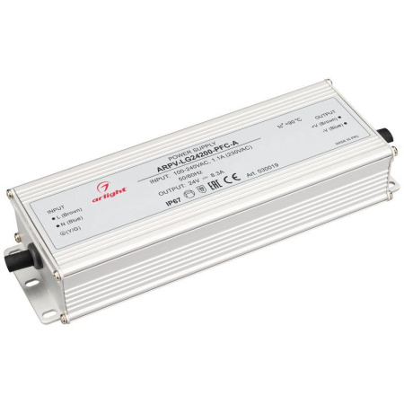 Блок питания ARPV-LG24200-PFC-A 24В 8.3А 200Вт IP67 метал. 5 лет  030019