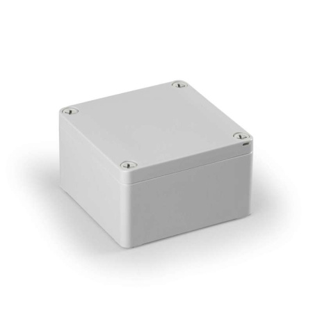 Корпус пластиковый Cubo S 100х100х60мм поликарбонат от -40 до +80град.C глух. стенка IP66/67 сер.  SPCP101006G