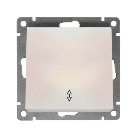 Переключатель проходной 1-кл. СП Афина 10А IP20 механизм жемчуж.  A0025-OBr