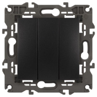 Выключатель 3-кл. СП Elegance 14-1107-05 10А IP20 250В 10AX механизм антрацит  Б0034254