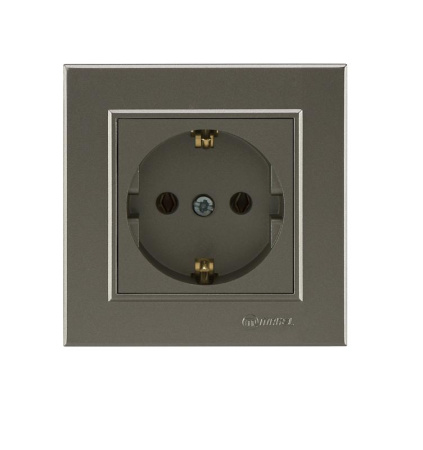 Розетка 1-м СП Karea 16А IP20 с/з зел.  56052028