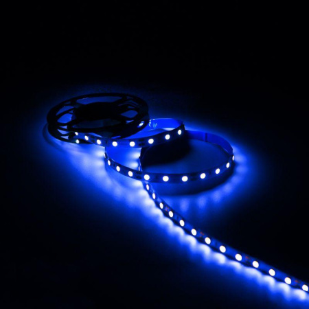 Лента светодиодная Black 2835/60-SMD 4.8Вт/м син. IP20 210лм/м 12В (блист.5м)  312000505