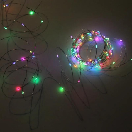 Гирлянда "Нить" ILDM120RGB-C-USB-RC 120 RGB минисветодиодов 12м с контроллером для помещений пульт  4690601049230