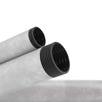 Труба гофрированная двустенная ПНД гибкая дренажная d125мм с геофильтром SN6 перфорация 360град. черн. (уп.40м)  141912A