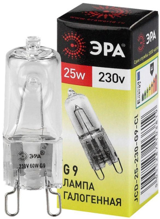 Лампа галогенная G9-JCD-25-230V-Cl 25Вт капсула G9 230В  C0027376