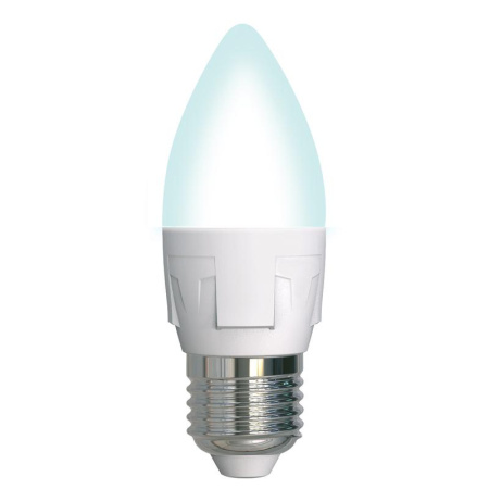 Лампа светодиодная LED-C37 7W/4000K/E27 /FR/DIM PLP01WH Яркая 7Вт матовая 4000К нейтр. бел. E27 диммир. (упак. картон)  UL-00004295