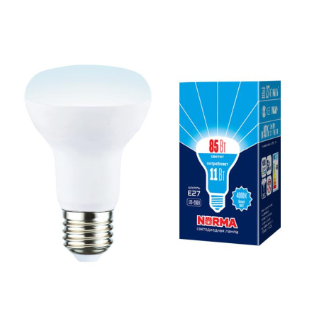Лампа светодиодная LED-R63-11W/4000K/E27 /FR/NR Norma 11Вт матовая 4000К нейтр. бел. E27 (упак. картон)  UL-00005775