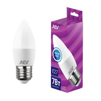 Лампа светодиодная 7Вт C37 свеча 4000К нейтр. бел. E27 600лм 180-240В  32348 8