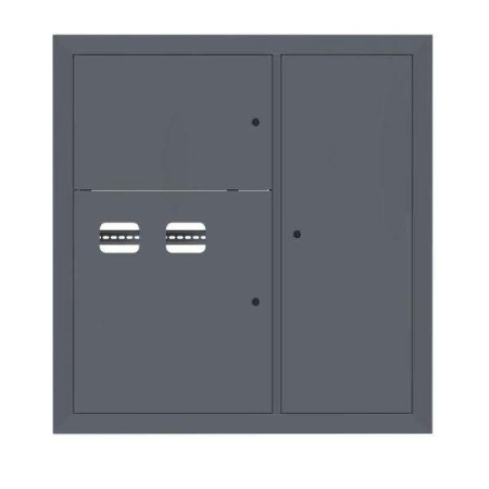 Щит этажный 2кв. RAL7024 (1000х950х150) PROxima  mb29-v-2-ral7024