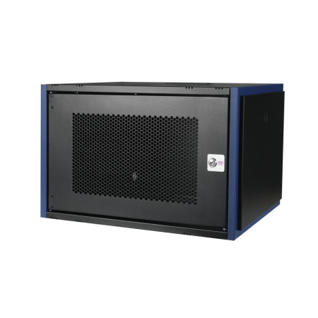 Шкаф настенный 19дюйм 7U 600х450 дв. перф. черн.  DR-620011