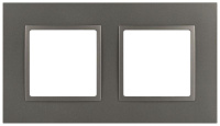 Рамка для розеток и выключателей ЭРА Elegance 14-5012-16 Classic на 2 поста титан  Б0065825 Рамка для розеток и выключателей ЭРА Elegance 14-5012-16 Classic на 2 поста титан  Б0065825