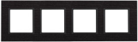 Рамка 4-м 14-5304-05 дерево Elegance черн. дерево+антрацит ЭРА Б0034583