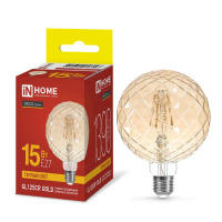 Лампа светодиодная филаментная LED-GL125CR-deco gold кристалл золотистая 15Вт 230В E27 3000К 1390лм  4690612056098