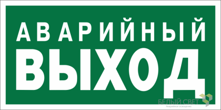Знак безопасности NPU-2110.E23 "Аварийный выход"  a10868