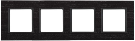 Рамка 4-м 14-5304-05 дерево Elegance черн. дерево+антрацит ЭРА Б0034583