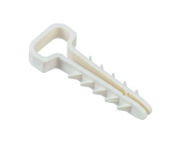 Дюбель-хомут для плоского кабеля PCD-F 06х12-45-100WH PA6.6 Jazzway (уп.100шт) 5054943