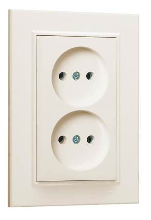 Розетка 2-м СП Karea 10А IP20 б/з крем.  56010017