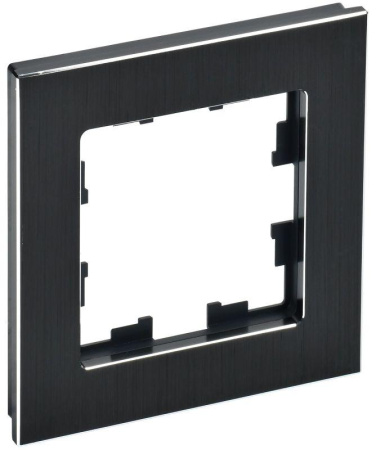Рамка 1-м BRITE РУ-1-1-БрЧ металл черн.  BR-M12-M-K02