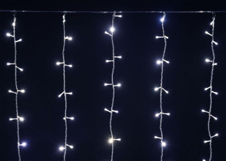 Гирлянда "Занавес" 1.5х1.5м 160LED бел. IP20 провод прозр. 230В транзит  LGDB201-2-160-L1-T-S-20