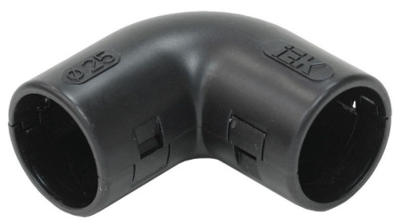 Поворот открывающийся на 90град. CI25G черн. ELASTA  CTA10D-CIG25-K02-050