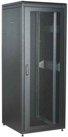 Шкаф сетевой LINEA N 33U 800х800мм перф. передняя дверь задняя металлическая черн.  LN05-33U88-PM