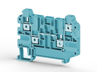 Клеммник 4-х выводной 4кв.мм син. AVK 4CC  325201