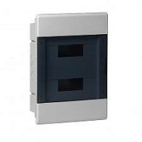 Щиток СП Тусо 24мод. с прозр. двер. 415х299х103мм сер. Рувинил 68124СП